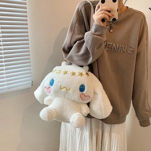 3/$30 Cinnamoroll Kawaii Plush Backpack Crossbody Shoulder Bag